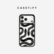 CASETIFY 大王蛇系列 黑色/金色/透明大王蛇 適用于iPhone17/16/15 Air/Plus/Pro/Max 蘋果手機保護殼 黑色大王蛇（透明黑框） iPhone 17 Pro Max