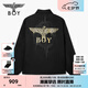 BOY LONDON【月光之城】潮牌龍年情侶款外套老鷹印花夾克 N23009 黑色 L