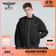 BOY LONDON【倫敦塔橋】短款棉服情侶冬仿?tīng)C金潮流棉衣外套N29008 黑色 L