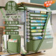 金值課桌掛書袋桌掛初高中學(xué)生書桌掛袋加厚大容量桌邊書本收納袋防塵收納神器開學(xué)必備用品 15層/綠色