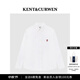 KENT&CURWEN【明星同款】肯迪文男士玫瑰刺繡純棉翻領(lǐng)長(cháng)袖襯衫 白色 M