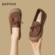 達芙妮樂(lè )福鞋新款復古休閑一腳蹬軟底百搭單鞋4025404175 棕色   39   