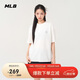 MLB男女短袖T恤潮流百搭純色休閑25秋季新款3ATSB5053-50IVS-M