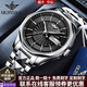 歐品客瑞士認證十大品牌手表男士全自動(dòng)機械表進(jìn)口機芯男士手表商務(wù)腕表 鋼帶本黑【進(jìn)口機芯-全國聯(lián)?！? title=