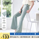 百圖betu女裝2025夏季新款牛仔微喇褲舒適棉感牛仔喇叭褲褲子2505T57 淺牛仔藍 L