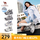 駱駝（CAMEL）【銀月】網(wǎng)面透氣老爹鞋潮流增高百搭休閑鞋女七夕禮物 L24A283742 灰/槍/黑 37