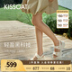 KISSCAT接吻貓【錢(qián)幣】厚底沙灘涼拖25夏新增高魔術(shù)貼運動(dòng)涼鞋女 白色 -羊皮 37