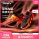 Skechers斯凱奇男童熒光閃燈鞋童鞋透氣跑步運動(dòng)鞋撞色大童跑鞋400103L