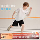 ASK JUNIOR男童運動(dòng)套裝夏季兒童薄款快干T恤+短褲中大童網(wǎng)球服兩件套  140