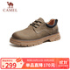 駱駝（CAMEL）低幫工裝鞋英倫皮革休閑男士馬丁鞋 G15A076064 卡其 43