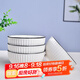 肅匠餐具家用套裝碗盤(pán)簡(jiǎn)約米飯碗盤(pán)套裝純白釉下彩陶瓷碗微波爐用 4.5英寸碗(山田) 4頭