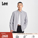 Lee標準版日常簡(jiǎn)約翻領(lǐng)小Logo男長(cháng)袖襯衫休閑潮流