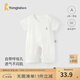童泰（TONGTAI）嬰兒短袖連體衣夏季薄款純棉新生兒開襠哈衣爬服無骨提花睡衣 白色 90cm