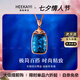 ?？ㄒ理?xiàng)鏈女士藍(lán)色寶石項(xiàng)鏈奢侈首飾七夕情人節(jié)生日禮物送老婆送女友 方形托帕石寶石項(xiàng)鏈(16ct/精選無暇)