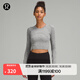 lululemon丨Swiftly Tech 女士運動(dòng)短款長(cháng)袖 T 恤 2.0 LW3GH4S 石板灰/白 XL /12