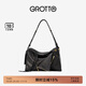 GROTTO個(gè)樂(lè )25年新款SoftCollar保齡球包單肩包小號中號通勤斜挎包 經(jīng)典黑M 古金