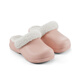 樸西知晤防水棉拖鞋女秋冬季厚底防滑加絨棉拖后跟帶款 桃沙粉  37-38