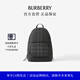 博柏利（BURBERRY）【禮物】男包 Rocco - 炭灰色格紋雙肩背包80656301