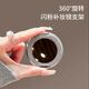 美穗2025新女款適用蘋(píng)果華為小米多功能手機便攜隨身補妝鏡支架360度旋轉磁吸支撐指環(huán)扣超薄背貼固定 【銀色】閃粉鏡子支架