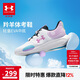 安德瑪（Under Armour）男女大童網(wǎng)面透氣高彈防滑束帶體考跑步鞋2511104 淺紫  36 