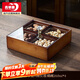 青蘋(píng)果新中式干果盤(pán)水果盤(pán)零食盤(pán)分格 4格干果盒+錘紋小碗4只