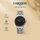 浪琴（LONGINES）瑞士手表 時(shí)尚系列 機械鋼帶男表L49214526