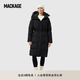 MACKAGE【七夕】MACKAGE女士 ISHANI連帽立領(lǐng)保暖收腰經(jīng)典休閑長款羽絨服 黑色 M