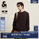 杰克·瓊斯（JACK&JONES）男裝秋冬時尚寬松毛衣肌理提花毛衫半拉鏈圓領套頭羊毛針織衫男 E11 巧克力蛋糕 2XL 190