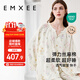 嫚熙（EMXEE）春秋月子服 孕婦哺乳睡衣產(chǎn)后彈力絲麻棉透氣舒適夏季薄款家居服L