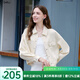 百圖betu女裝2025秋季新款短外套潮流純棉百搭牛仔外套上衣女2507T32 杏色 L