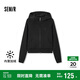 森馬（Semir）外套女短款插肩袖小個子潮2024冬季加絨緊身連帽夾克109724108015