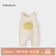 babylove寶寶背帶褲春秋外穿連體褲超萌可愛(ài)休閑長(cháng)褲洋氣嬰兒褲子 肥臉喵 90
