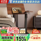木藝生氣動(dòng)升降床邊桌可移動(dòng)折疊邊桌電腦桌學(xué)習(xí)書桌小桌子站立式工作臺(tái) 【氣動(dòng)折疊桌板】胡桃色加大桌面 氣動(dòng)升降-分區(qū)桌面