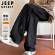 JEEP SPIRIT吉普休閑褲男褲子男士秋冬季直筒闊腿高端運(yùn)動(dòng)衛(wèi)褲潮流美式長(zhǎng)褲