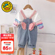 G.DUCKKIDS小黃鴨童裝女夏裝一周歲衣服女寶寶0-3歲嬰兒套裝5小童女孩兩件套 粉色六只小熊套裝春秋 90 尺碼1~2歲【 80-90cm】