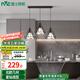 雷士（NVC）餐廳燈 北歐燈具 鐵藝吧臺(tái)餐吊燈 工業(yè)風(fēng)現(xiàn)代簡(jiǎn)約創(chuàng)意燈具餐廳燈 【北歐幾何3頭】餐燈-帶5瓦光源