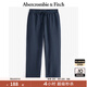 ABERCROMBIE & FITCH男裝24春秋款美式復(fù)古時尚小麋鹿抓絨運動衛(wèi)褲長褲KI134-4100 藏青色 L (180/86A)尺碼偏大，建議小一碼