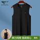 七匹狼男士圓領(lǐng)寬肩背心男純棉無(wú)袖寬邊T恤運動(dòng)打底衫跨欄汗衫工字背心 彈力棉/吸汗透氣--黑色 L (170/85 推薦體重110-130斤)