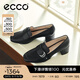 愛(ài)步（ECCO）樂(lè )福鞋女 簡(jiǎn)約百搭優(yōu)雅淺口粗跟正裝單鞋高跟鞋女 型塑290953 黑色29095301001 39 （尺碼偏大）