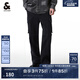 杰克·瓊斯（JACK&JONES）衣服男裝907寬松牛仔褲男多口袋工裝褲直筒潮流黑灰褲子品牌男褲 深灰牛仔 30 170 W30/L30