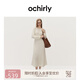 歐時(shí)力OCHIRLY 純羊毛燈籠袖毛織連衣裙氣質(zhì)A字顯瘦高級秋季尖貨 白色 S