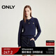 ONLY ONLY2024秋季新款含羊毛學(xué)院風(fēng)套頭翻領(lǐng)寬松針織衫女|124313028