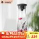 WMF 德國進(jìn)口特質(zhì)玻璃冷水瓶水杯套裝組合四件套涼水杯涼杯玫瑰金 水扎壺黑1.0L