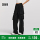 森馬（Semir）休閑褲女冬加絨寬松拖地闊腿褲拽姐松弛感炸街工裝褲101724127018