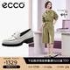 愛(ài)步（ECCO）七夕禮物 【明星同款】樂(lè)福鞋 厚底粗跟英倫風(fēng)單鞋女 摩登490013 石灰色49001301378 建議選小一碼 36 （偏大，建議選小一碼）