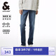 杰克·瓊斯（JACK&JONES） 百搭個(gè)性刮痕褲身拉鏈門襟直筒彈力舒適休閑牛仔褲男款225132137