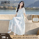 絲柏舍時(shí)尚套裝2025夏裝新款女裝單排扣上衣搭A(yù)字半身裙兩件套