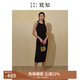 致知ZHIZH【白瓷裙】白色連衣裙女新款夏季掛脖氣質(zhì)法式收腰長(cháng)裙 黛黑色（裙） M