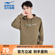 鴻星爾克官方旗艦國潮寬松秋季連帽衛衣男士套頭衫【五岳獨尊】 51222302072 奶咖棕 XL