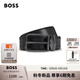 BOSS博斯【禮物】男士2025年秋季新款品牌標識裝飾雙面皮革腰帶 004-黑色 EU:100